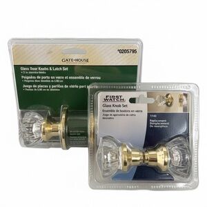 ✨ NEW NIP Gatehouse + First Watch Crystal & Brass Knob Set ✨